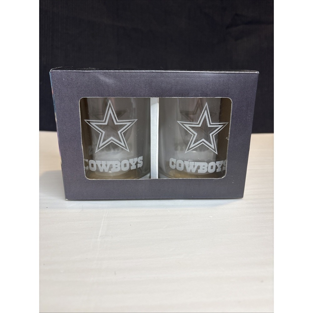 Dallas Cowboys 2-Pack Clear Rock Glasses Duck House Sports NFL LGAC107-2